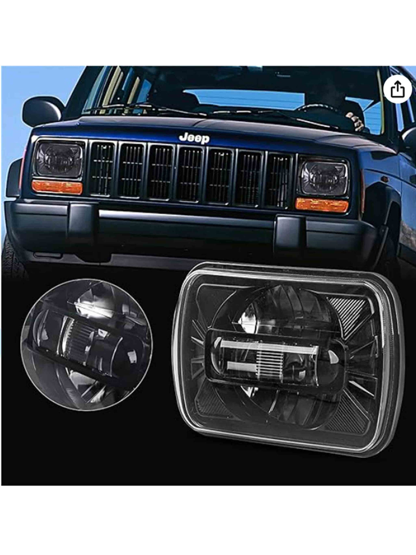 Faros Delanteros LED De 5X7 Pulgadas compatible con Jeep Wrangler JL