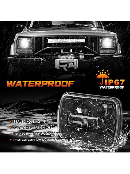 Faros Delanteros LED De 5X7 Pulgadas compatible con Jeep Wrangler JL