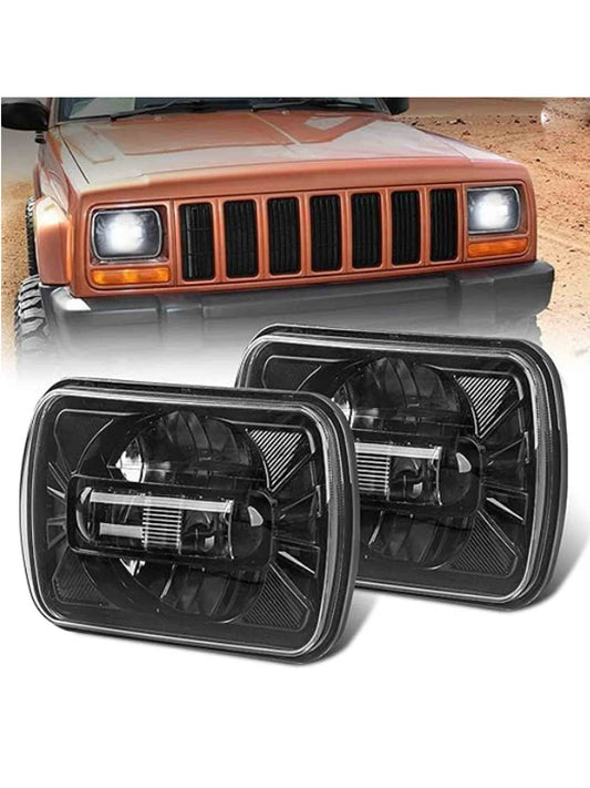 Faros Delanteros LED De 5X7 Pulgadas compatible con Jeep Wrangler JL
