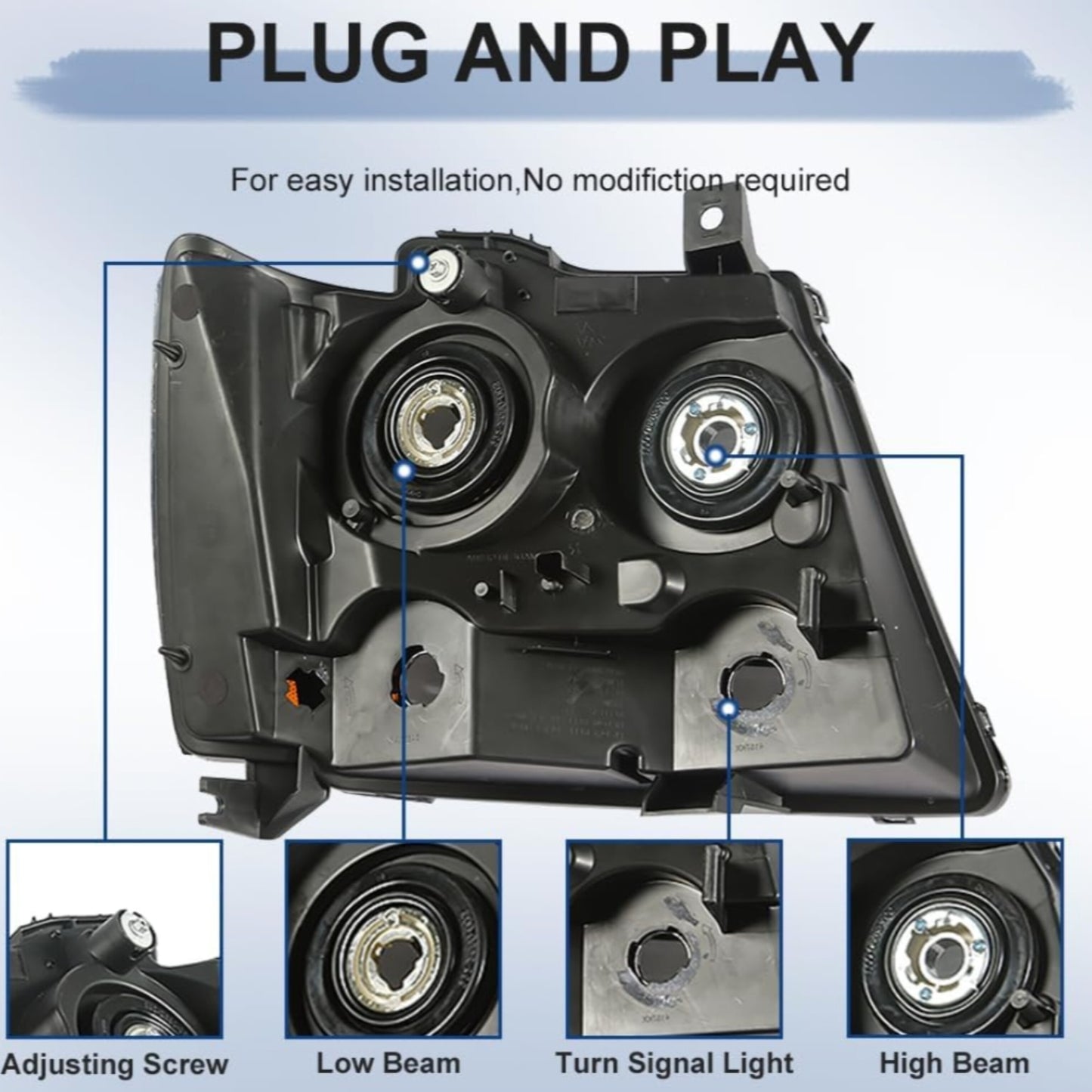 Par Faros Chevrolet Avalanche, Suburban, Tahoe 2007 Al 2014