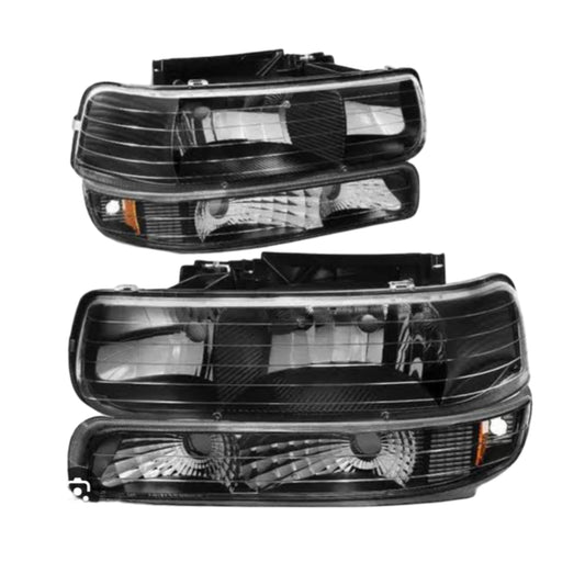 Faros Para Silverado 1999-2000-2001-2002 Fondo Negro.
