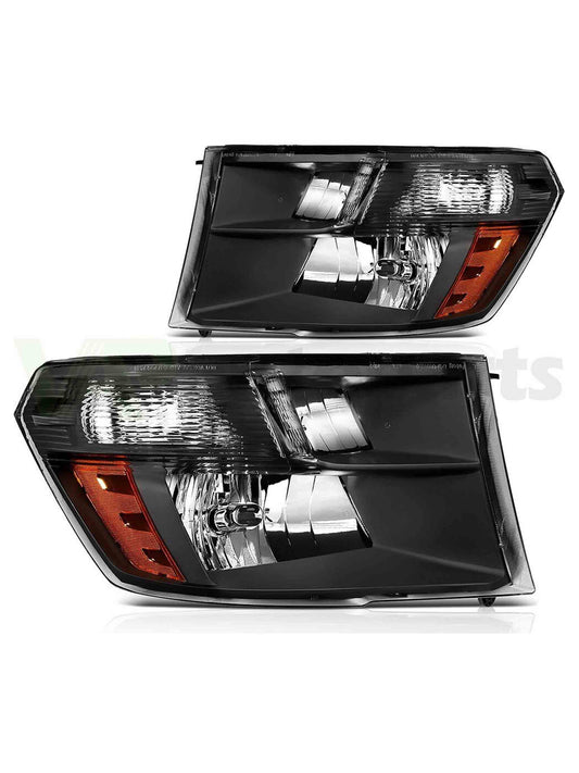Par Faros Dodge Ram 1500-3500 2009-2018 carcasa negra