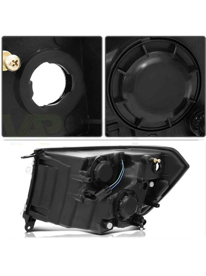 Par Faros Dodge Ram 1500-3500 2009-2018 carcasa negra