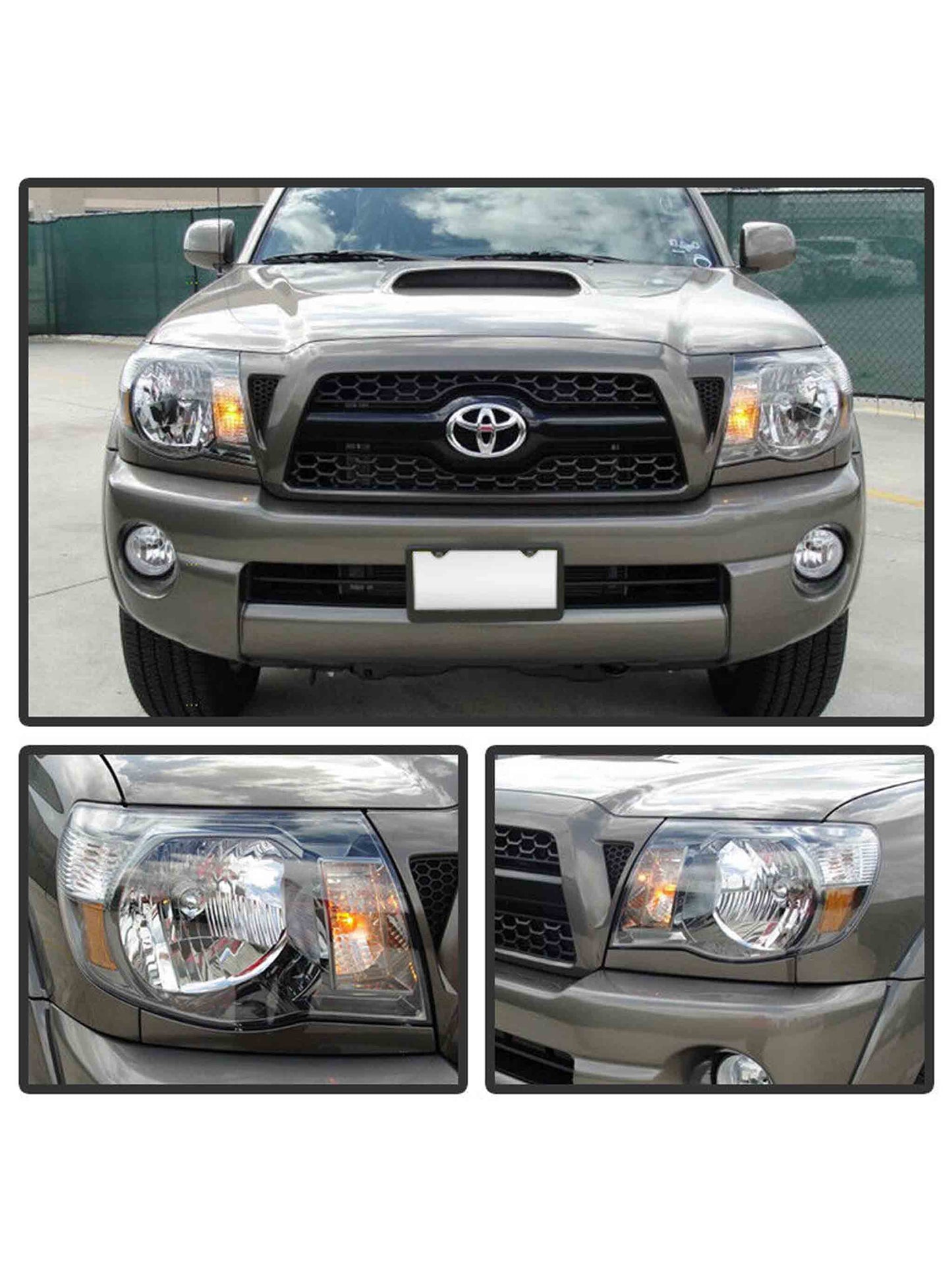 Par Faros  negros para Toyota Tacoma 2005-2011