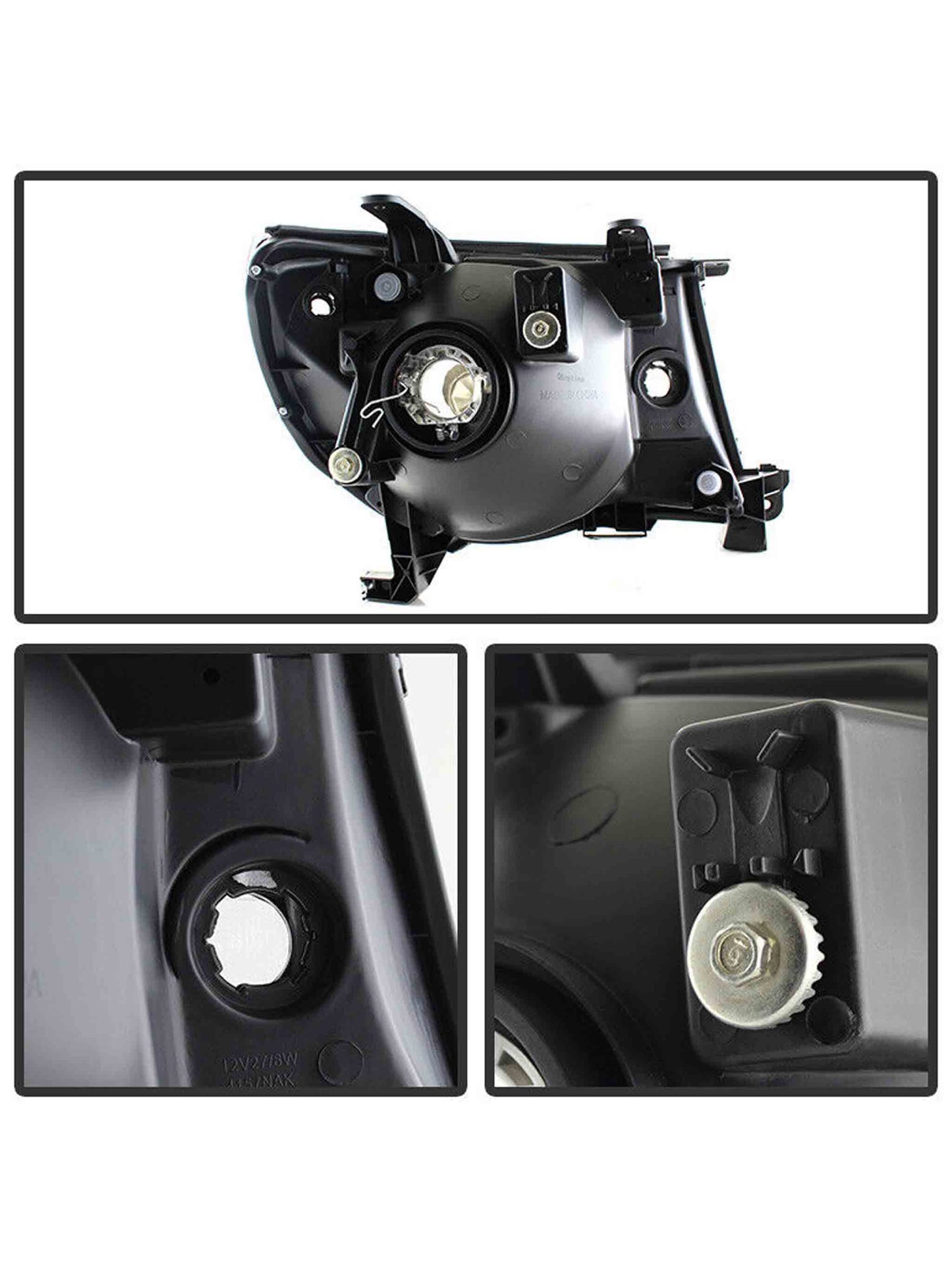 Par Faros  negros para Toyota Tacoma 2005-2011